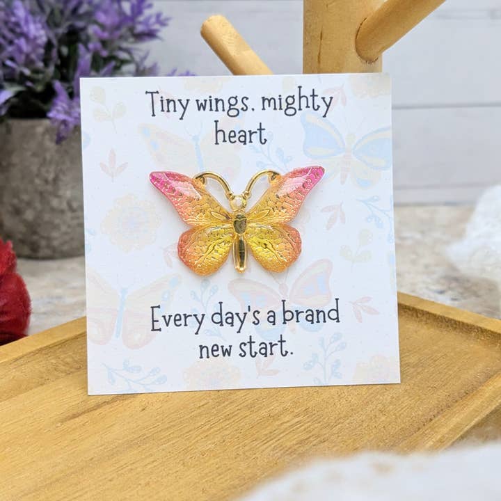 Butterfly Pocket Hug Emotional Support Keepsake Token for wholesale by Bubble Charm Co Accessories