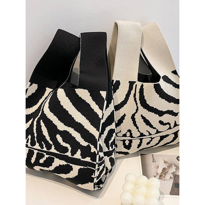 FurDecoration - Wholesale Tote Bag - Women's - Contrast Color Bags Woven Handbag4