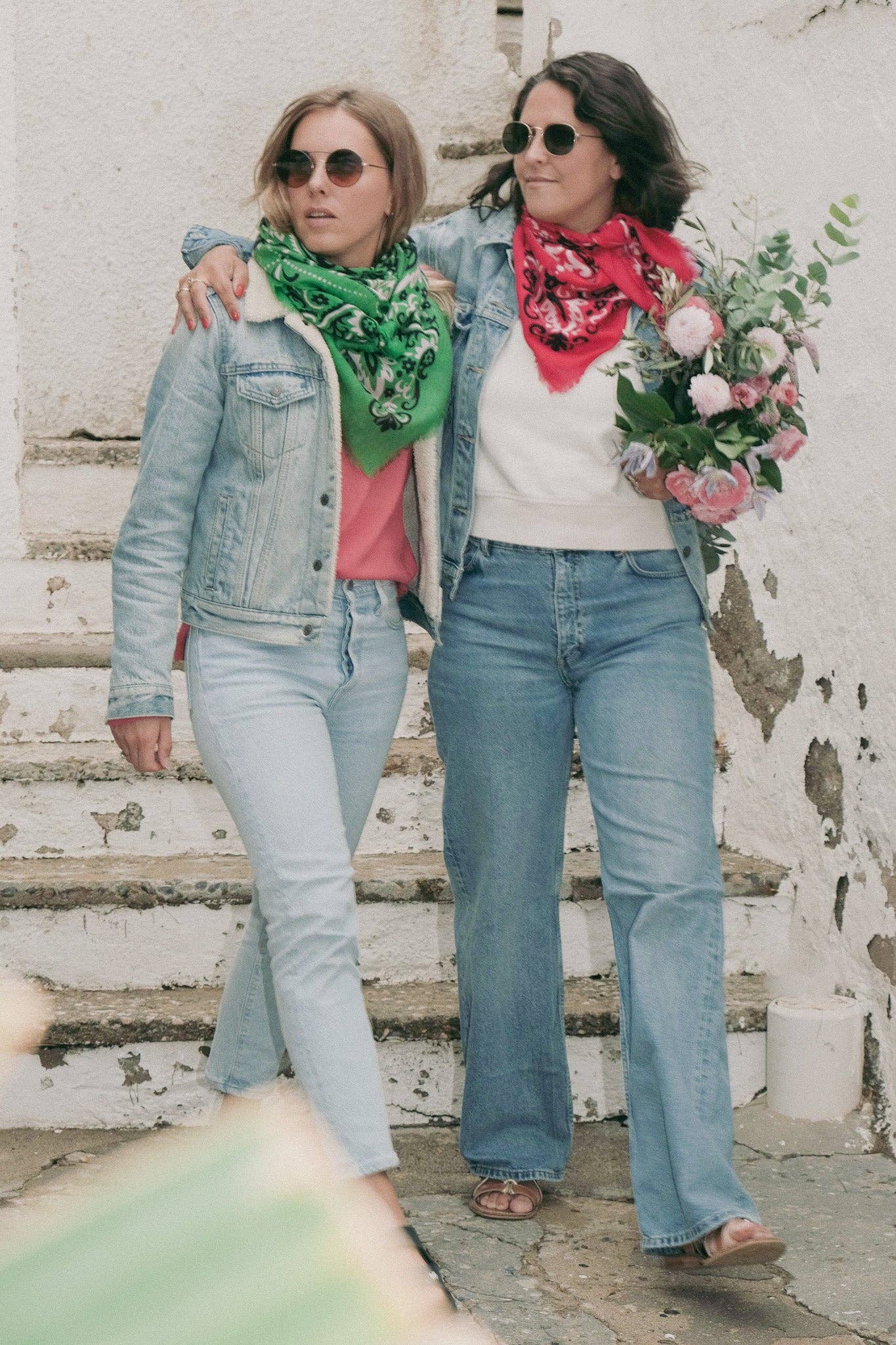 Maison Lecomte Flament - Venta al por mayor Bufanda - Mujer - Pañuelo Cash Large fucsia1