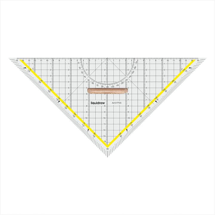 Liquidraw Set Square Ruler Triangle Ruler Triangular Protractor 25cm / 10" Navigation Nautical Marine for wholesale by Liquidraw