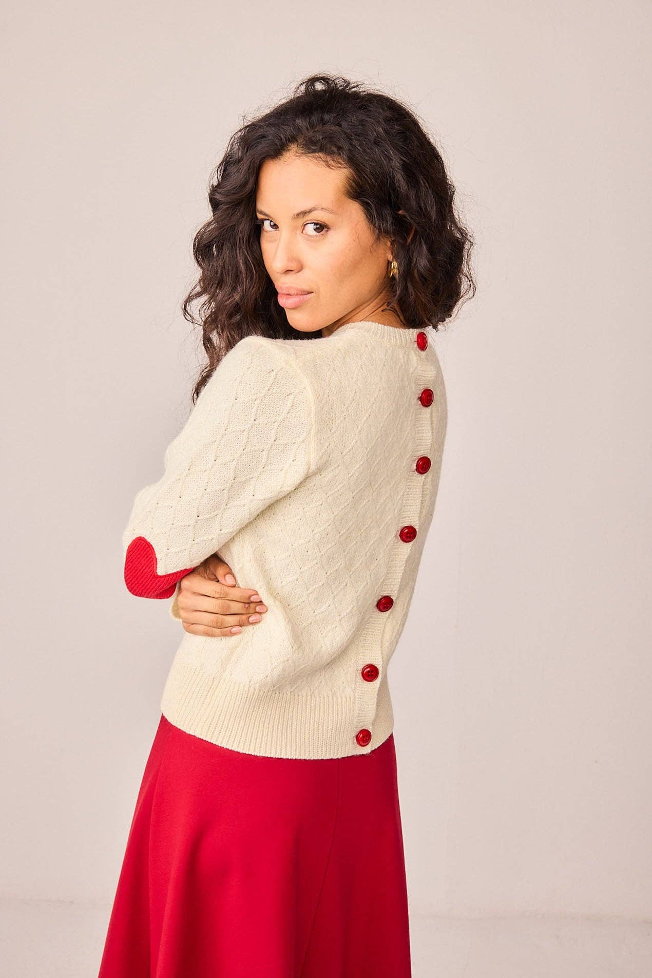 Smile - Wholesale Knit Sweater - Women's - Little Red Riding Hood Jersey5