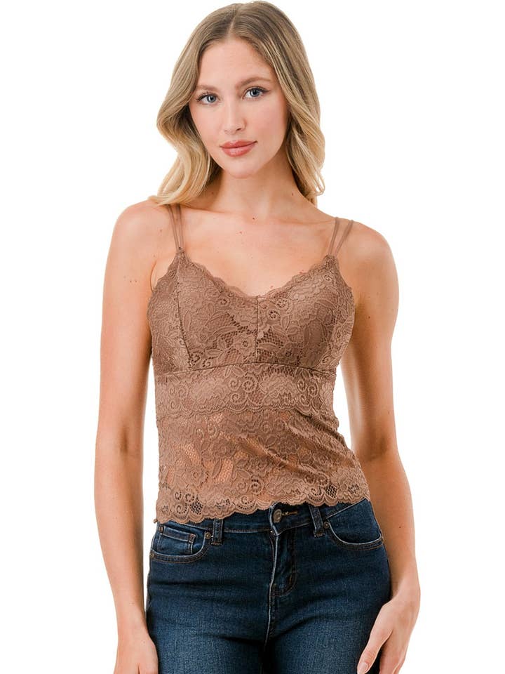 MIO WHOLESALE - Wholesale Tank Top - Women's - LB-11L LACE BRA TANK TOP
