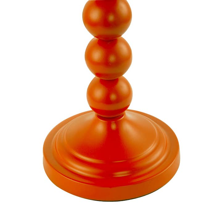 Happy Homewares – wholesale Accent/desk lamp – Chic Orange Table Lamp with Aztec Style Yellow and Orange Fabric Shade2