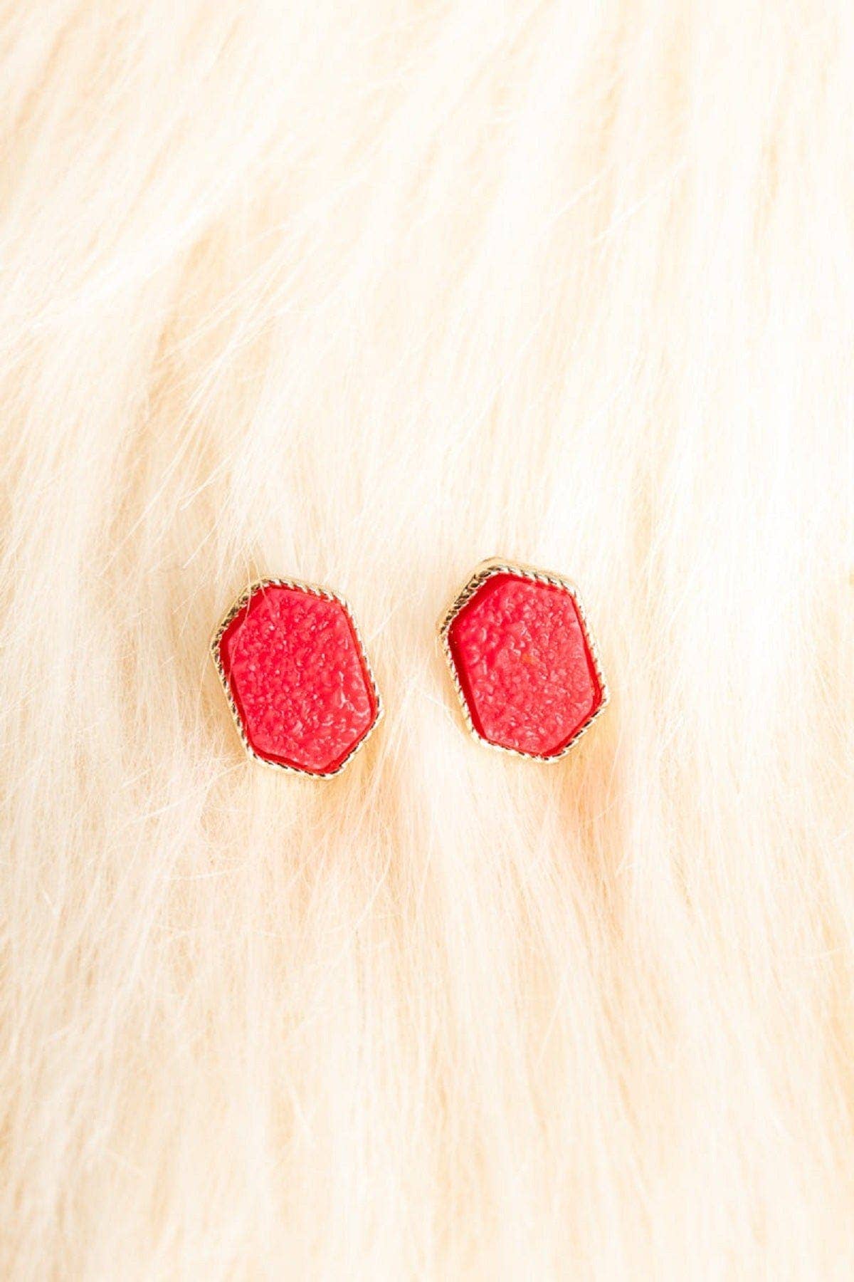 MiMi Wholesale - Wholesale Stud/Post Earrings - VE2334 Peggy Druzy Hexagon Post Earrings23