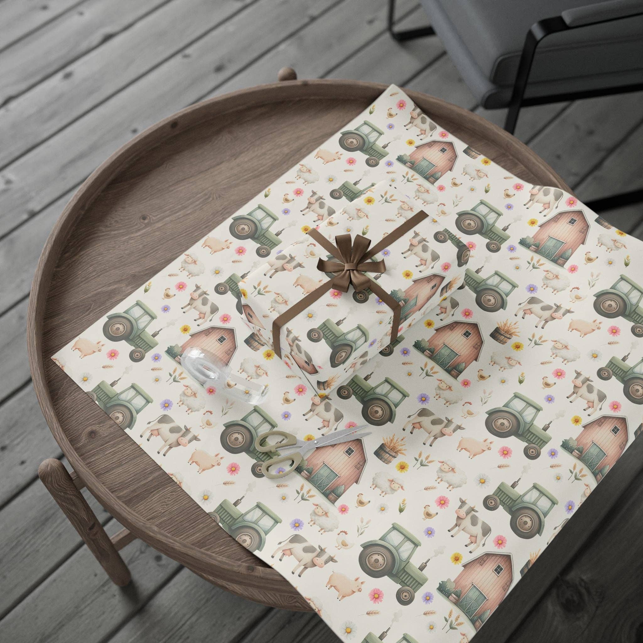 Lokipawz - Wholesale Flat Wrap - Cute Barnyard Gift Wrap10