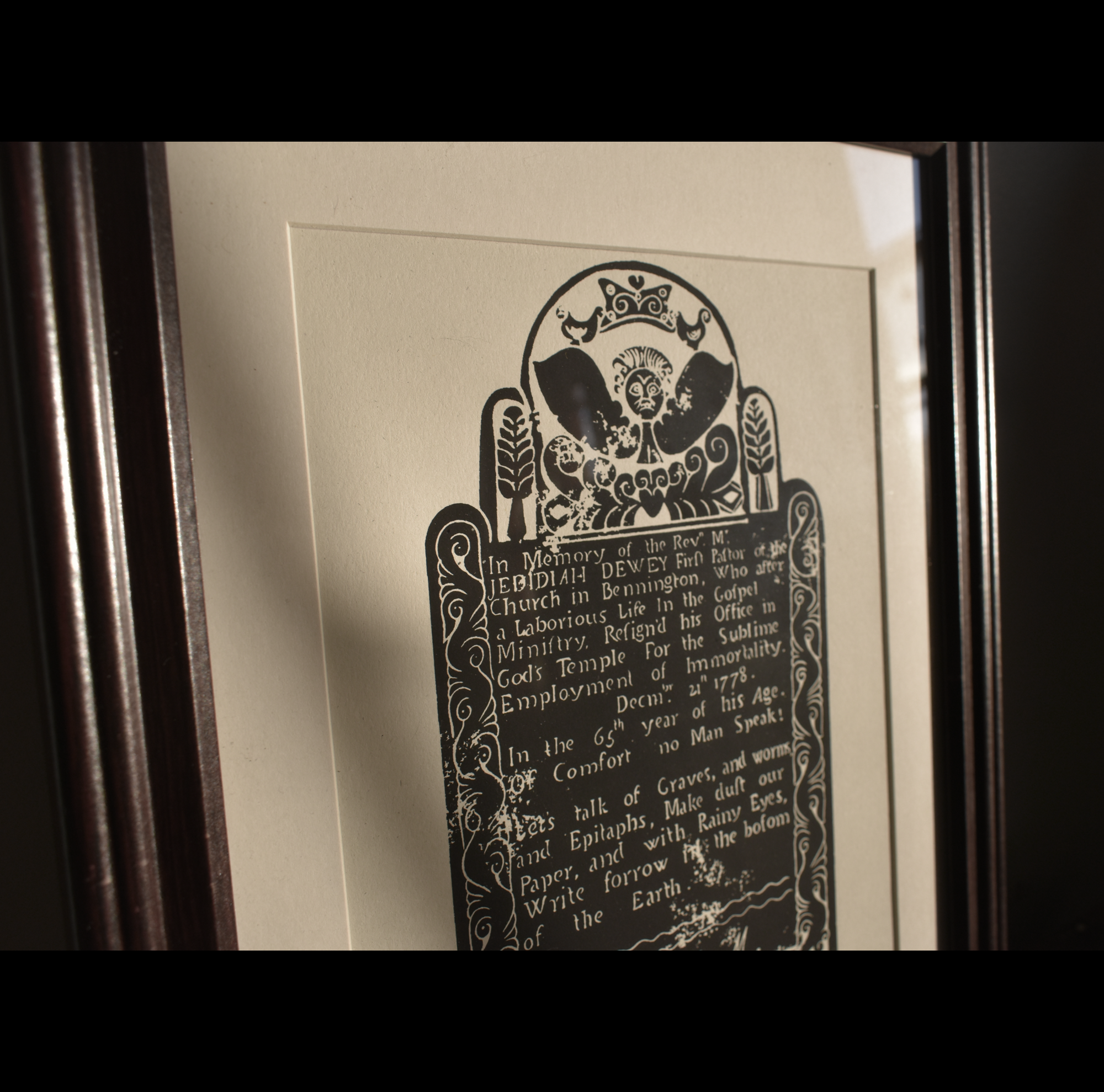 Punched Tin Press - Wholesale Art Print - Grave "Rubbing" Screen Print4