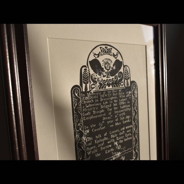 Punched Tin Press - Wholesale Art Print - Grave "Rubbing" Screen Print4