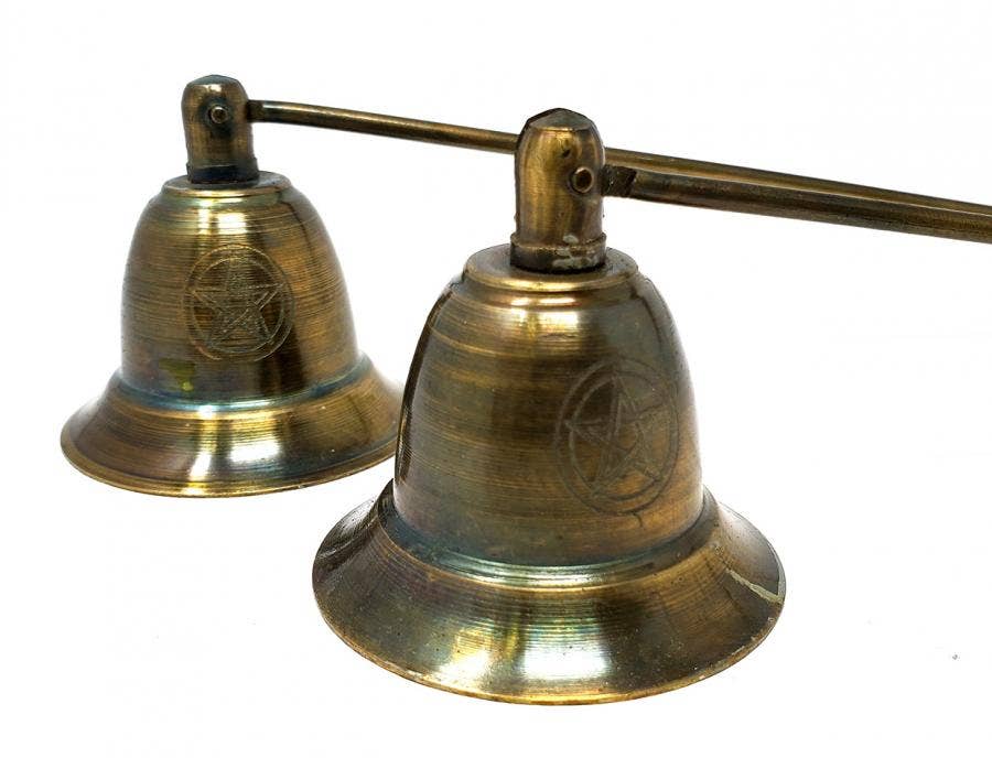 GREENROOTS USA LLC - Wholesale Candle Snuffer - Pentagram Metal Candle Snuffer 10" (Set Of 2 Pc)1