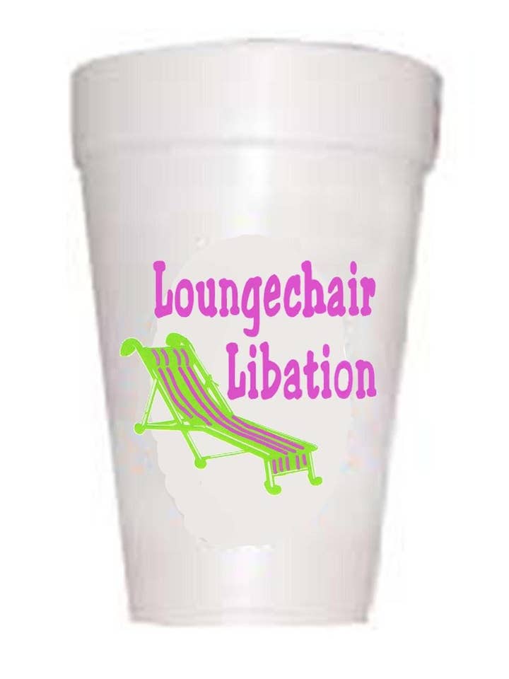 Loungechair Libation Cups for wholesale by Preppy Mama