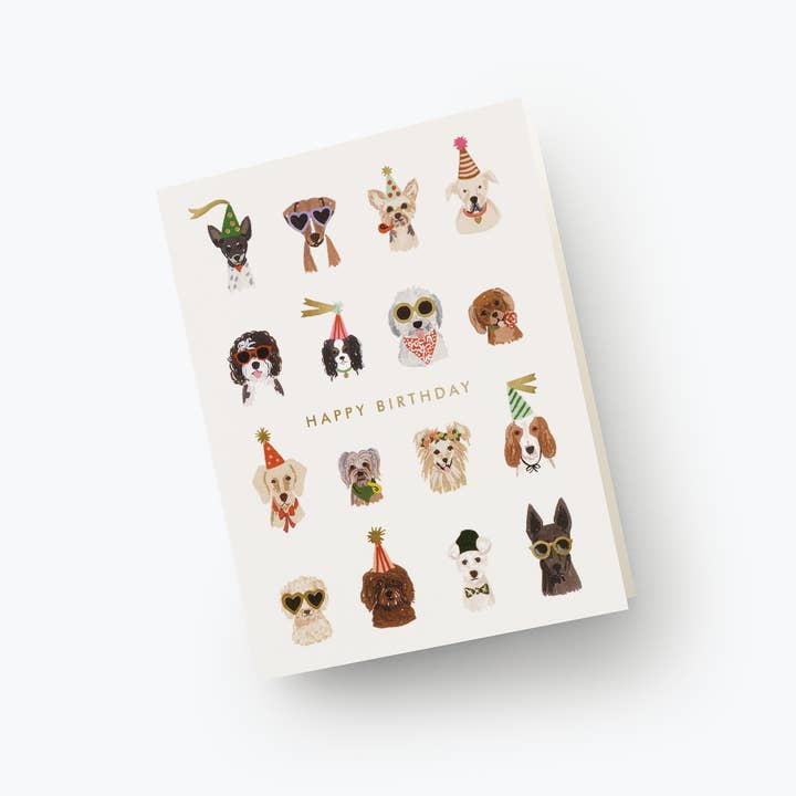 Rifle Paper Co. - Wholesale Birthday Card - Party Pups Birthday Card1