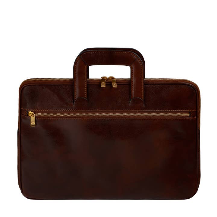 Time Resistance - Wholesale Laptop Bag - Men's - Leather Briefcase Laptop Bag - Brave New World