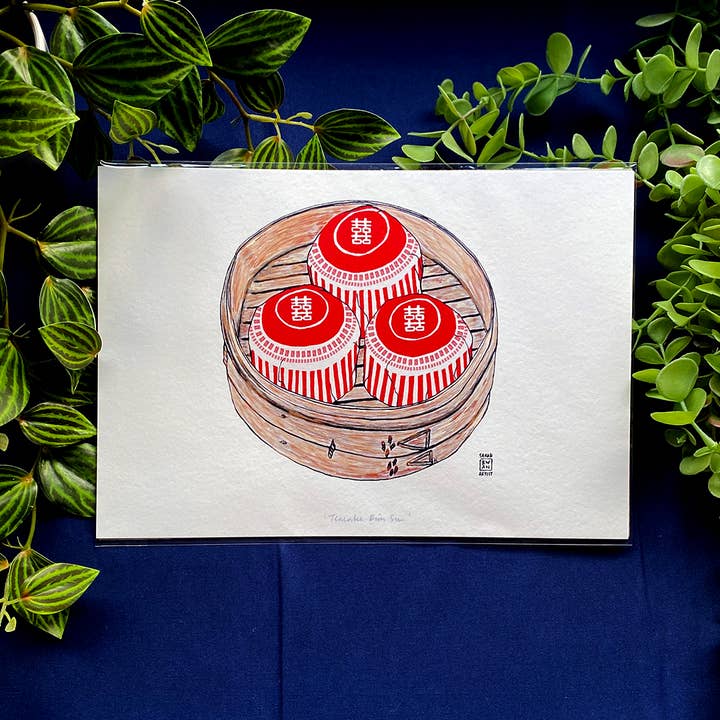 Sarah Kwan Artist – wholesale Art print – Teacake Dim Sum Prints1