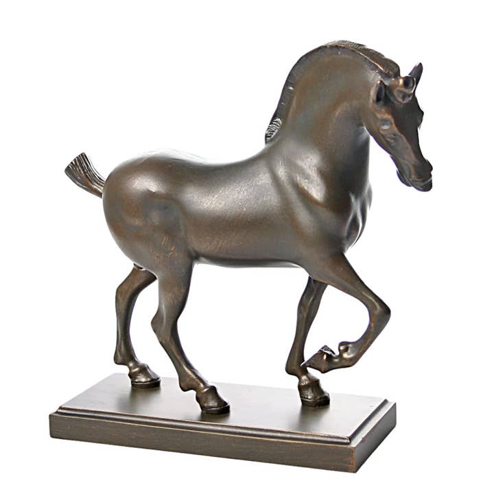 Horse Statue Active Walking Renaissance by Leonardo daVinci School Desk Statue for wholesale by Museum Wholesale Inc