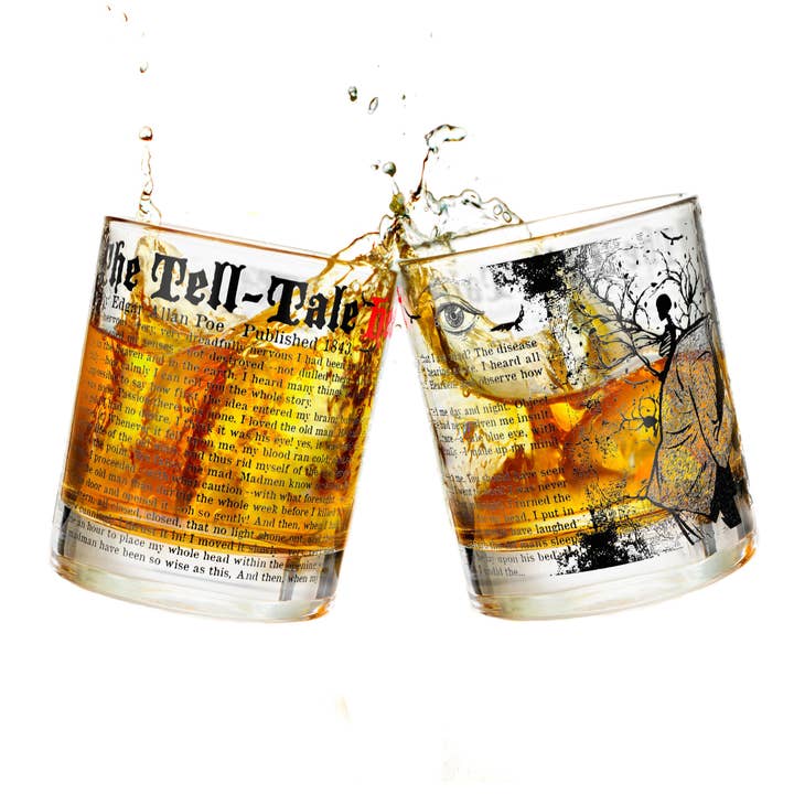Verre à whisky "Tell Tale Heart Literature". pour la vente par Greenline Goods