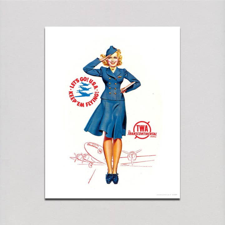 Agent de bord - Travel Print pour la vente par Laughing Elephant
