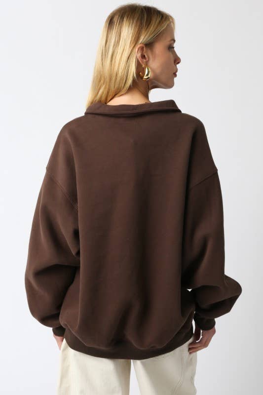 Olivaceous - Wholesale Knit Sweater - Women's - Julie Button Sweater6