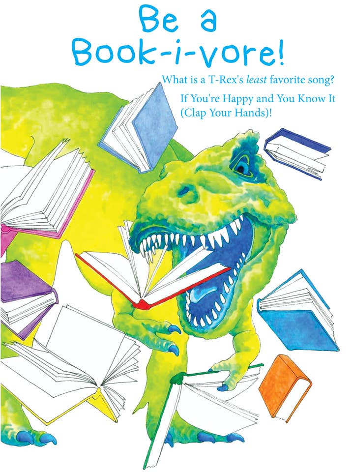 Be a Book-i-vore Book Fun Notecard for wholesale by Karen Ritz Cards