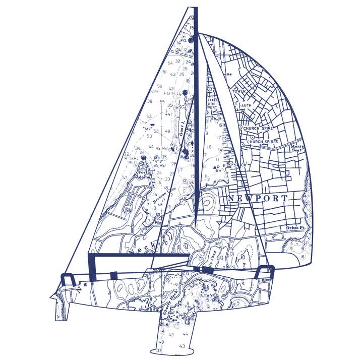 Nautisk/Newport Yacht II Pude Hvid for engroshandel hos Ox Bow Decor