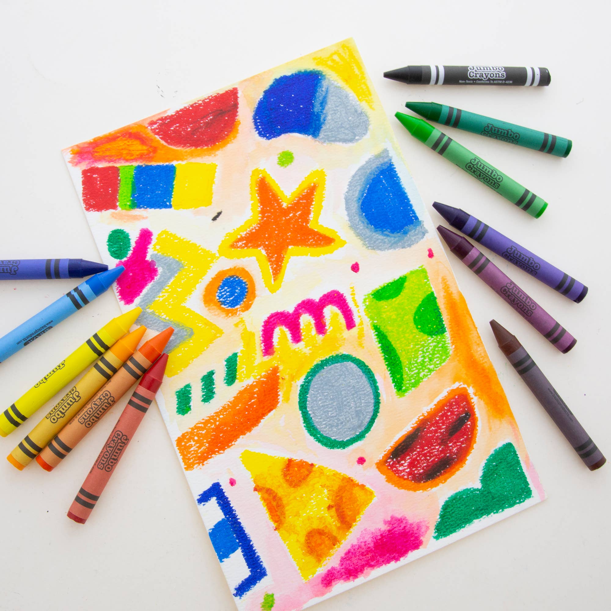 BAZIC Products - Wholesale Crayons - Kids & Baby - Premium Jumbo Crayons 12 Color5