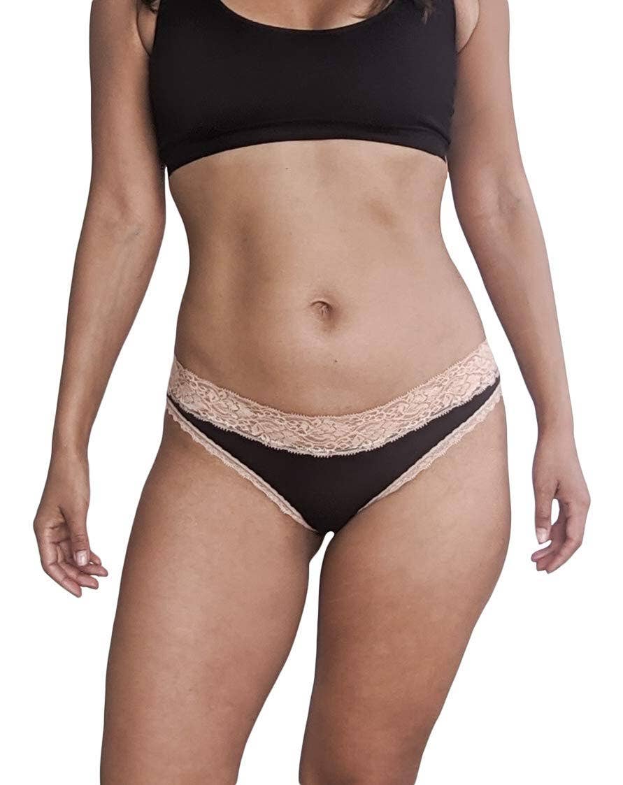 I-Wear Brands – wholesale Underwear – Women's – 12 Pack Women's Lace Trim Cotton-Spandex Bikini Panties1