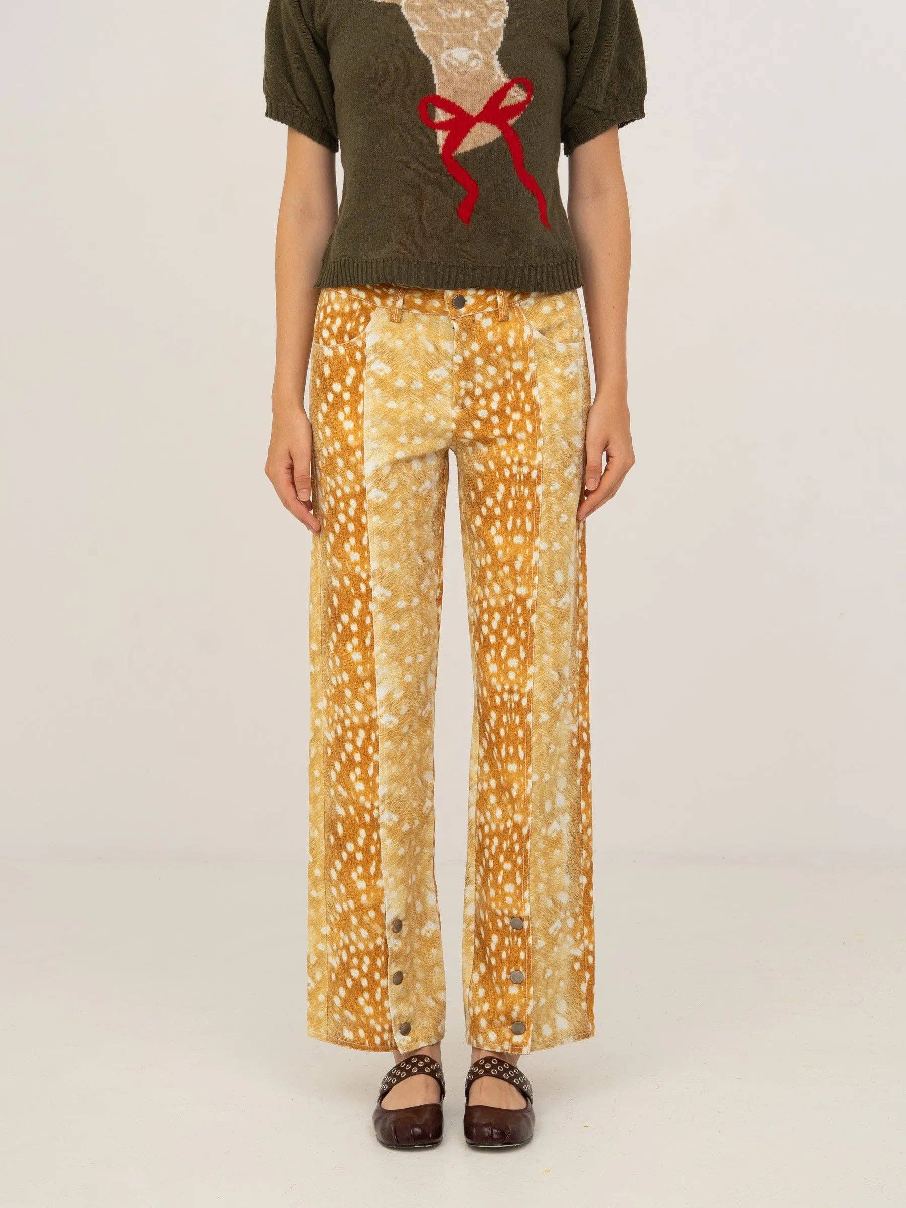 CARMEN SAYS - Wholesale Jeans - Women's - Vaqueros de mezclilla con estampado de ciervo0