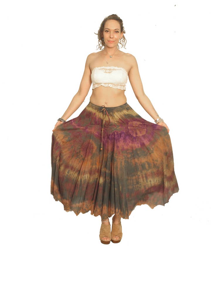 Blue Sky - Wholesale Skirt - Women's - 3301 Tie-Dye Spinner Skirt5