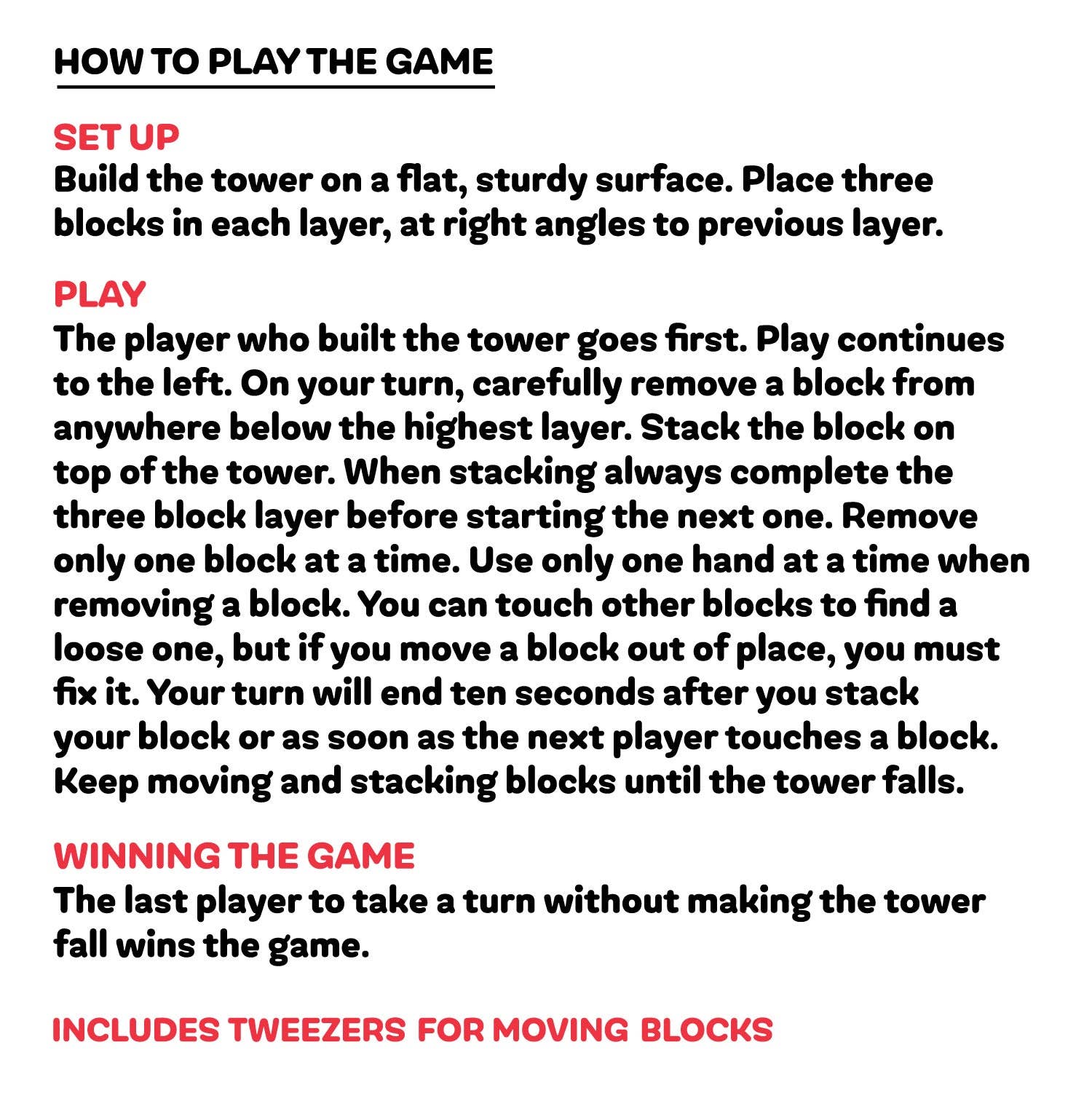 Novelty Brands - Wholesale Stacking Game - So Much Fun! Classic Mini Tumble Tower Wood Game - 6/Display4