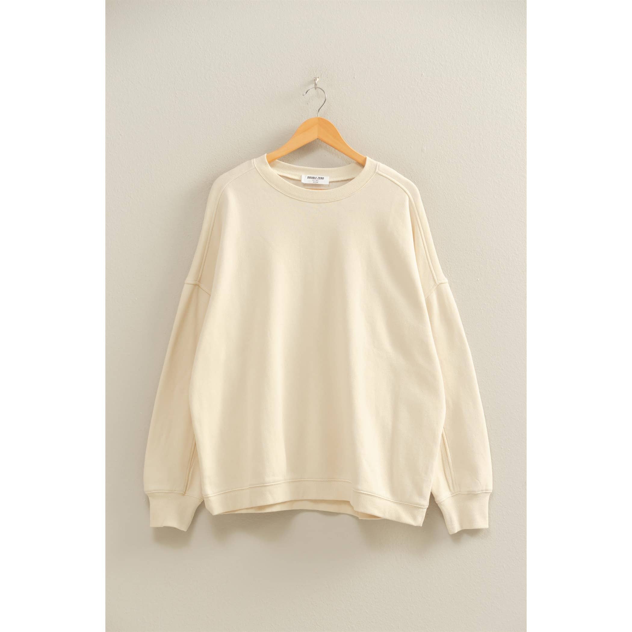 Double Zero - Wholesale Sweatshirt - Women's - Oversized Crew Neck Sweatshirt13