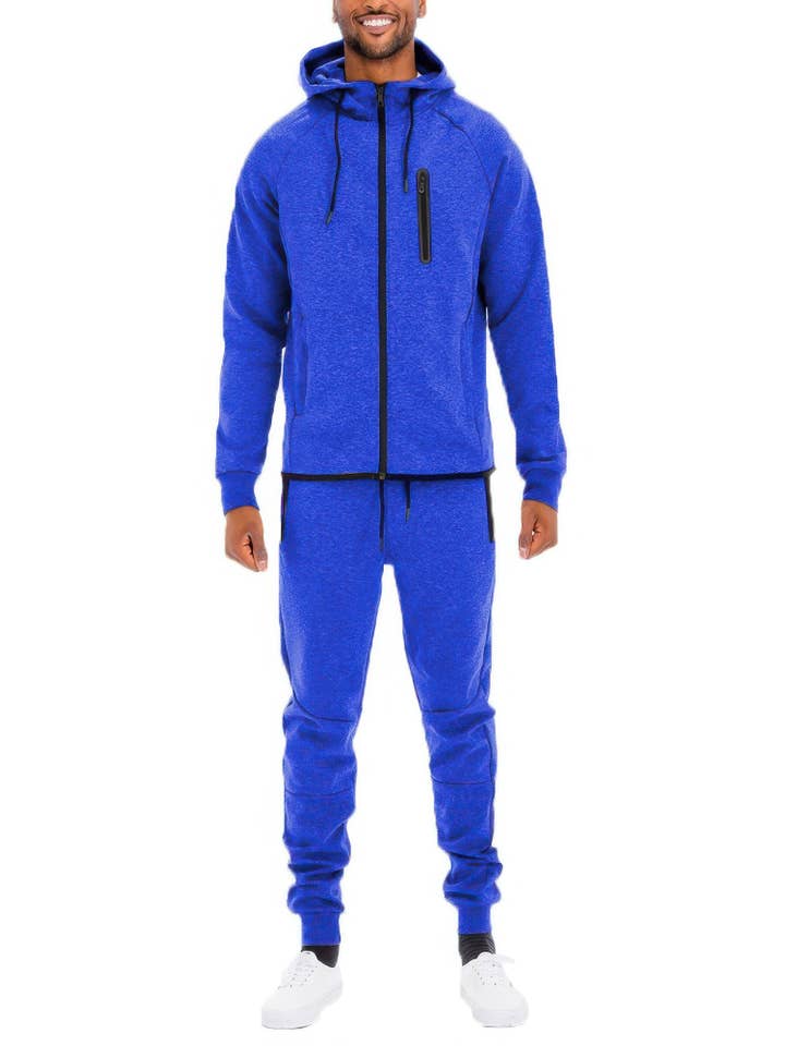 CC Wholesale Clothing - Wholesale Lounge Set - Men's - Mens Full Zip Sweat Pant Sweat Set3