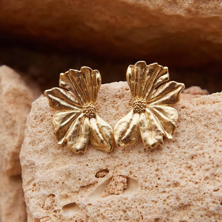 Agapée Jewelry - Wholesale Stud/Post Earrings - Monea Earrings | Jewelry Gold Gift Waterproof