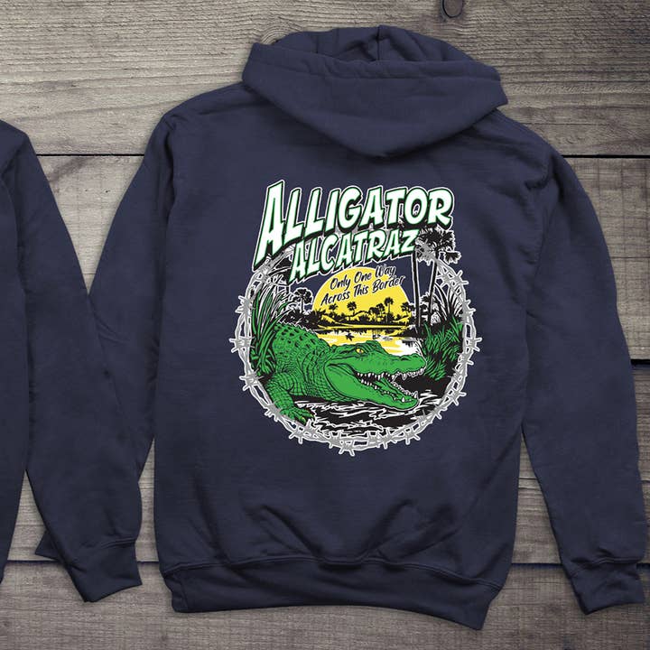 Camisola com Capuz Alligator Alcatraz Border With Crest por atacado de Artopia