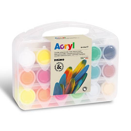 Fine Acrylic Paint with Accessories in Reusable Case for wholesale by Morocolor Italia Spa PRIMO