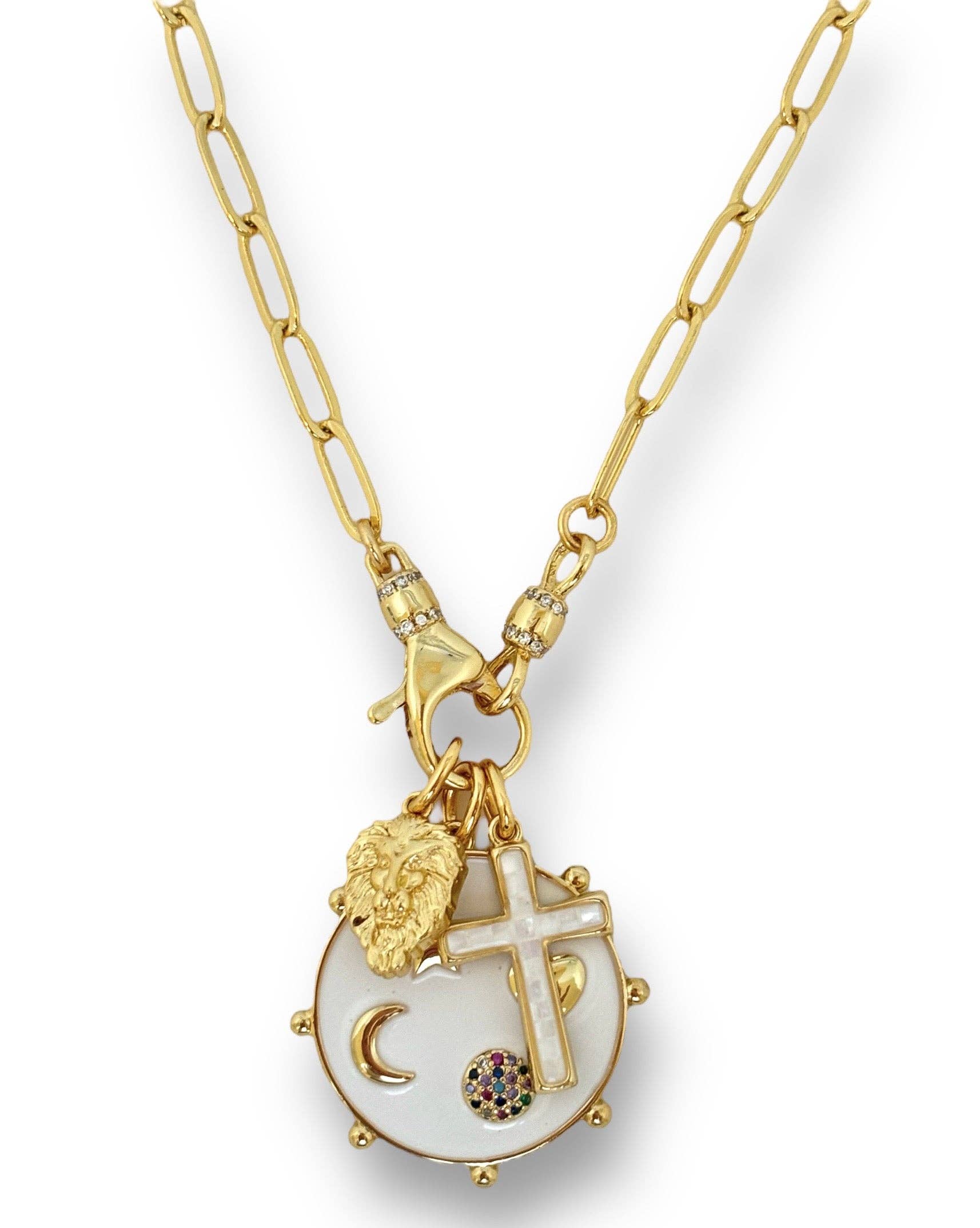 Shiver + Duke - Wholesale Link & Chain Necklace - Gold Medium Paperclip Chain - Interchangeable Charms2