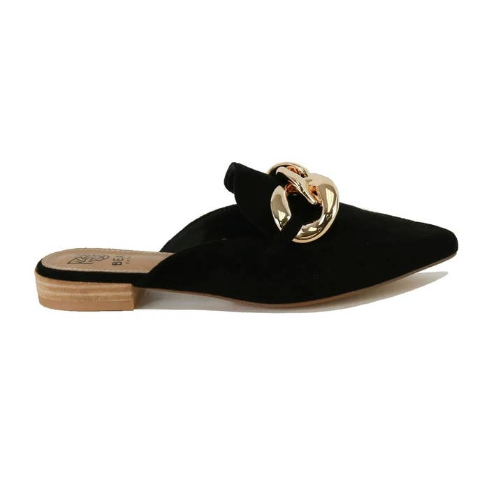 Beast Fashion GEM-36 Women Almond Toe Chain Deco Slip-on Mules-12 Pairs Pack-28.35/Pair for wholesale by Mars Sky Shoes Wholesale