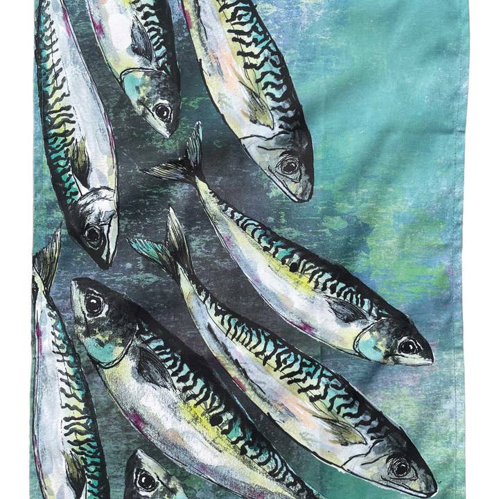 Dollyhotdogs – wholesale Kökshandduk – Mackerel Shoal kökshandduk i 100 % bomull