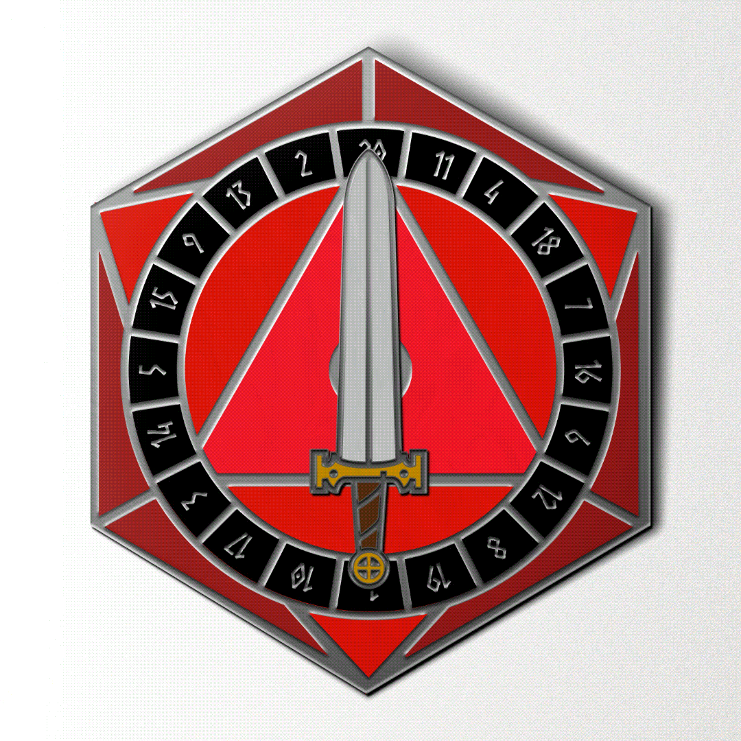 Norse Foundry - Wholesale Lapel Pin/Button - D20 Sword Spinner Pin - Hard Enamel Adventure Dice Pin Metal by Norse Foundry4