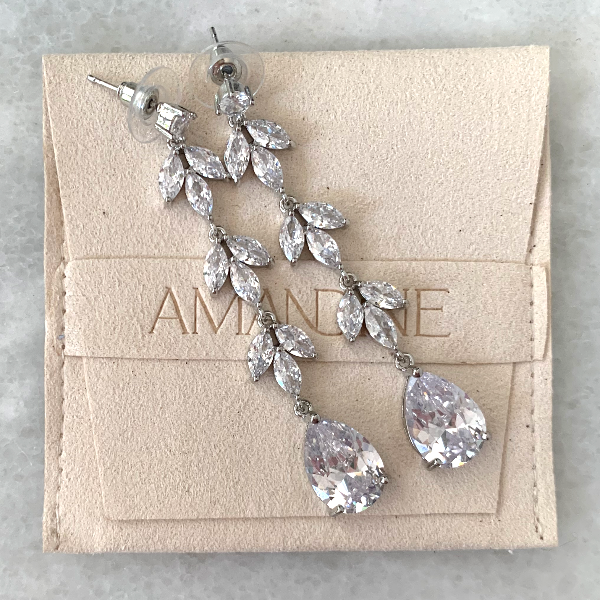 Amandine Jewelry - Wholesale Dangle Earrings - Elodie Linear Statement Earrings1