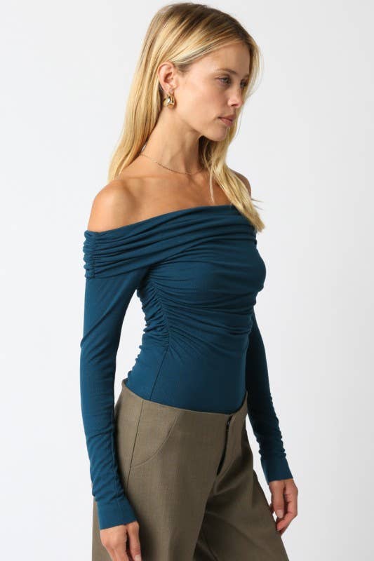 Olivaceous - Wholesale Bodysuit - Women's - Esther Off Bodysuit1