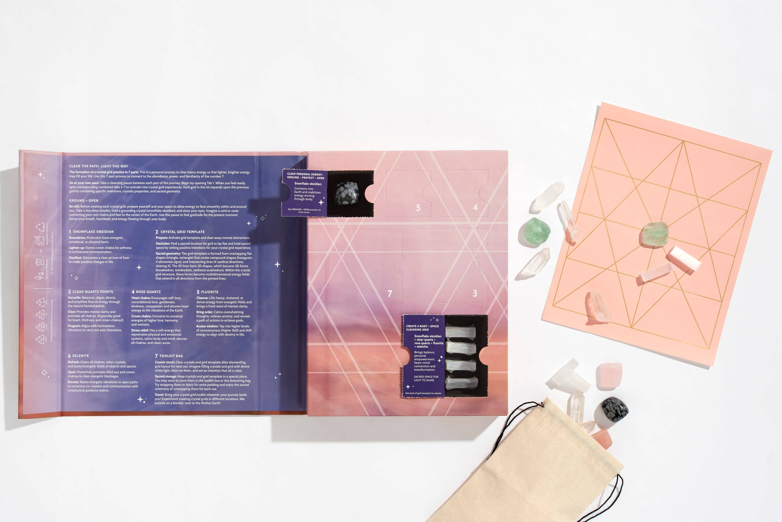 GeoCentral - Wholesale Advent Calendar - Cleanse + Elevate Crystal Grid Toolkit (Advent-Style Box)5