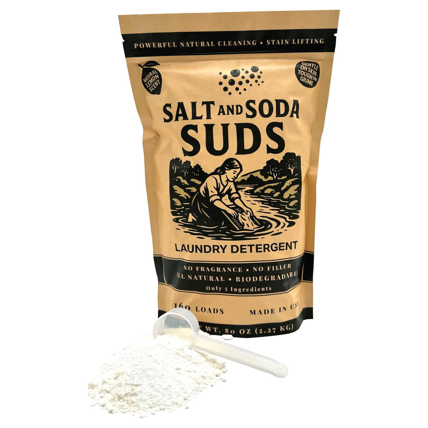 Salt and Soda Brands - Wholesale Laundry Detergent Powder/Pods - Salt and Soda Suds - 5 Ingredient Natural Laundry Detergent 4