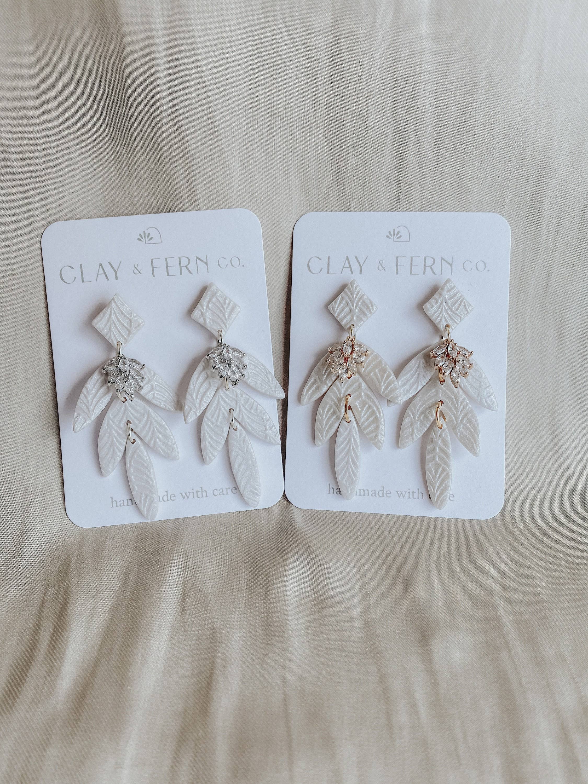 Clay & Fern Co. - Wholesale Dangle Earrings - Calla Earrings - Gold | Boho Wedding Jewelry3