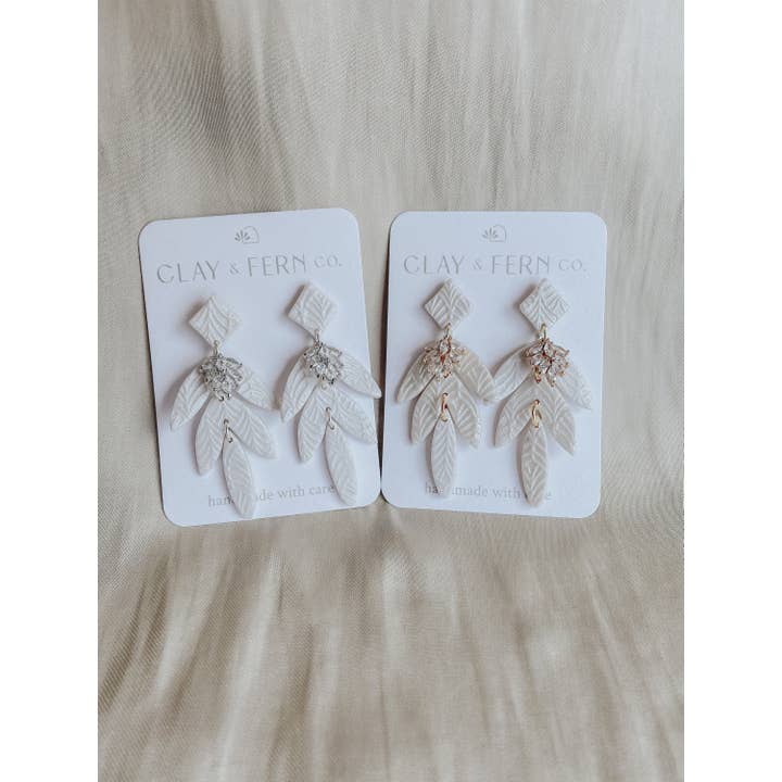 Clay & Fern Co. - Wholesale Dangle Earrings - Calla Earrings - Gold | Boho Wedding Jewelry3