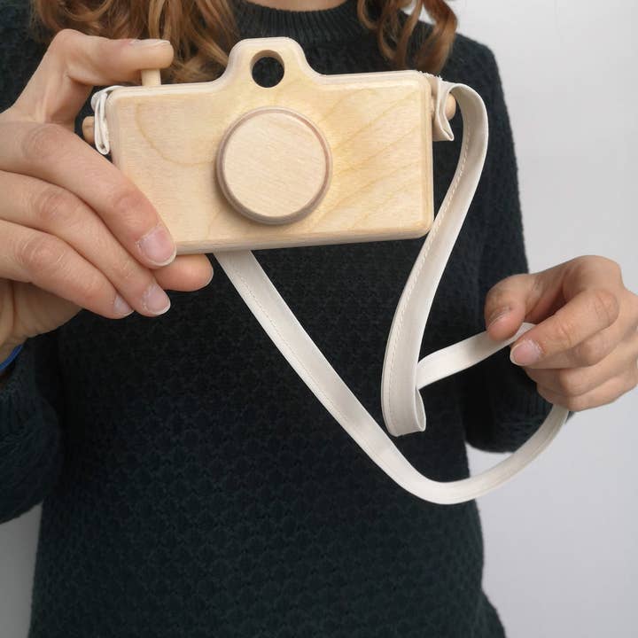 The Butter Flying - Wholesale Wood Toy - Kids - Handmade Wooden Camera Toy for Toddlers 2