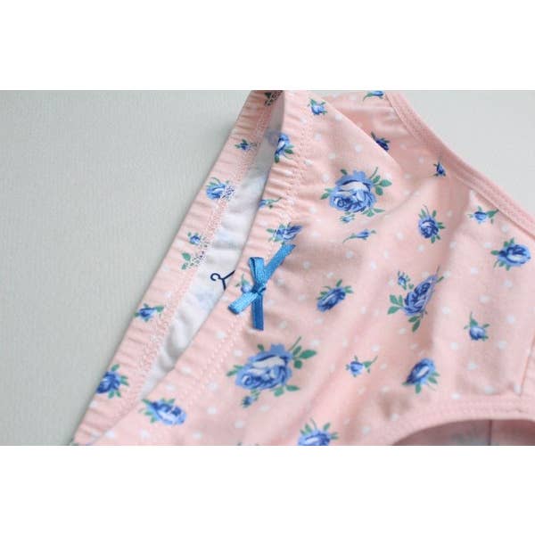 Red Flower Garden Girls Bikini Briefs 3 Pack Underwear for wholesale on Faire