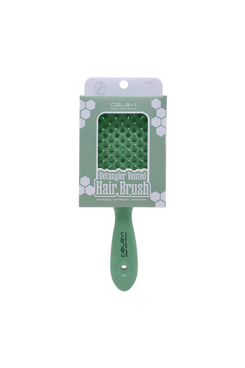 PINEAPPLE Beauty - Wholesale Hair Brush/Comb - Celavi HRDT007 Mint Detangler Vented Hair Brush - 12 1