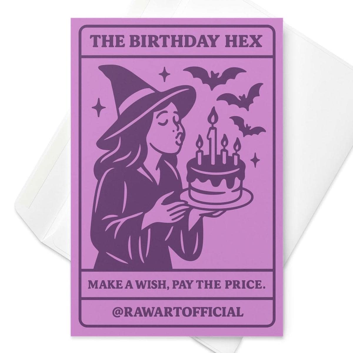 Hot Mess Paper Co. - Vente Cartes d'anniversaire - Carte d'anniversaire de sorcière amusante : Carte de vœux gothique et effrayante de tarot1