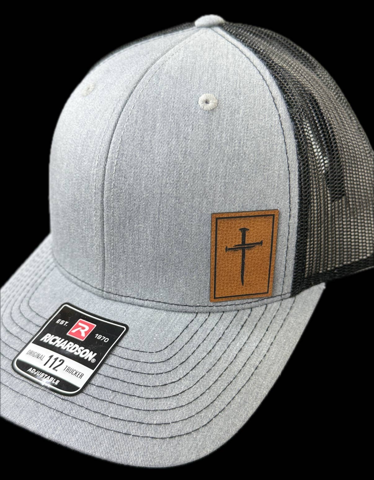 MLB Customs - MyLittleBlessing,LLC - Wholesale Trucker Hat - Unisex - Richardson 112 - Three Nail Cross - Leatherette Patch1