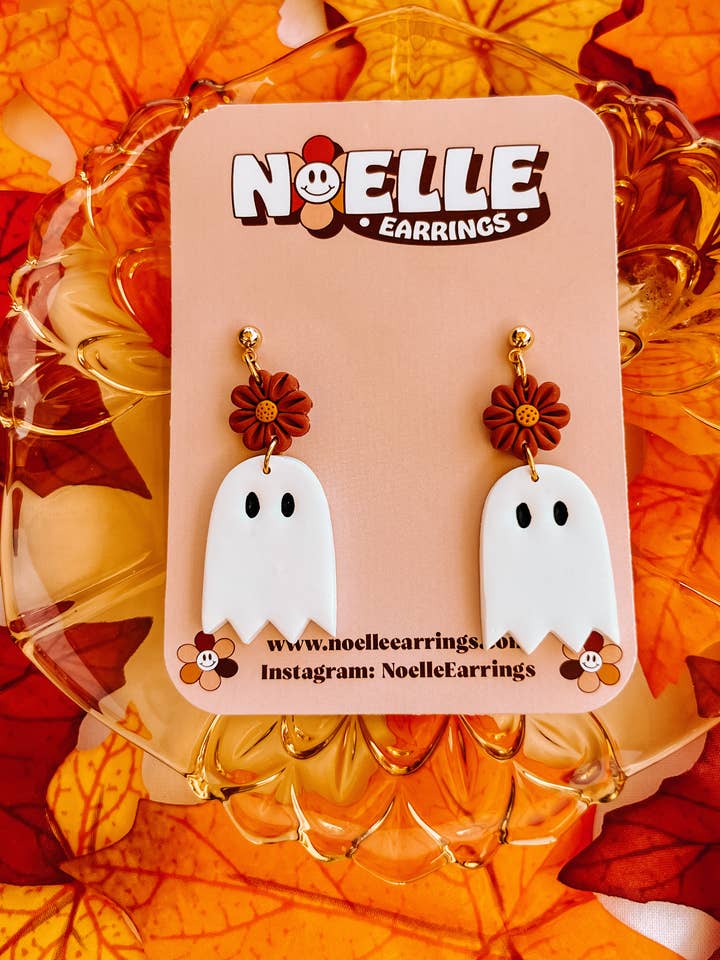 Pendientes Hot Ghoul Fall | Pendientes de arcilla polimérica para venta al por mayor de Noelle Earrings