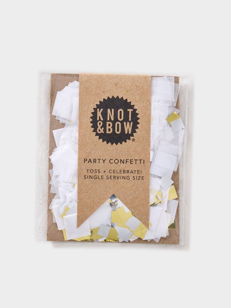 Knot & Bow - Vendita all'ingrosso Coriandoli - Confetti bianchi metallizzati per porzione singola™1