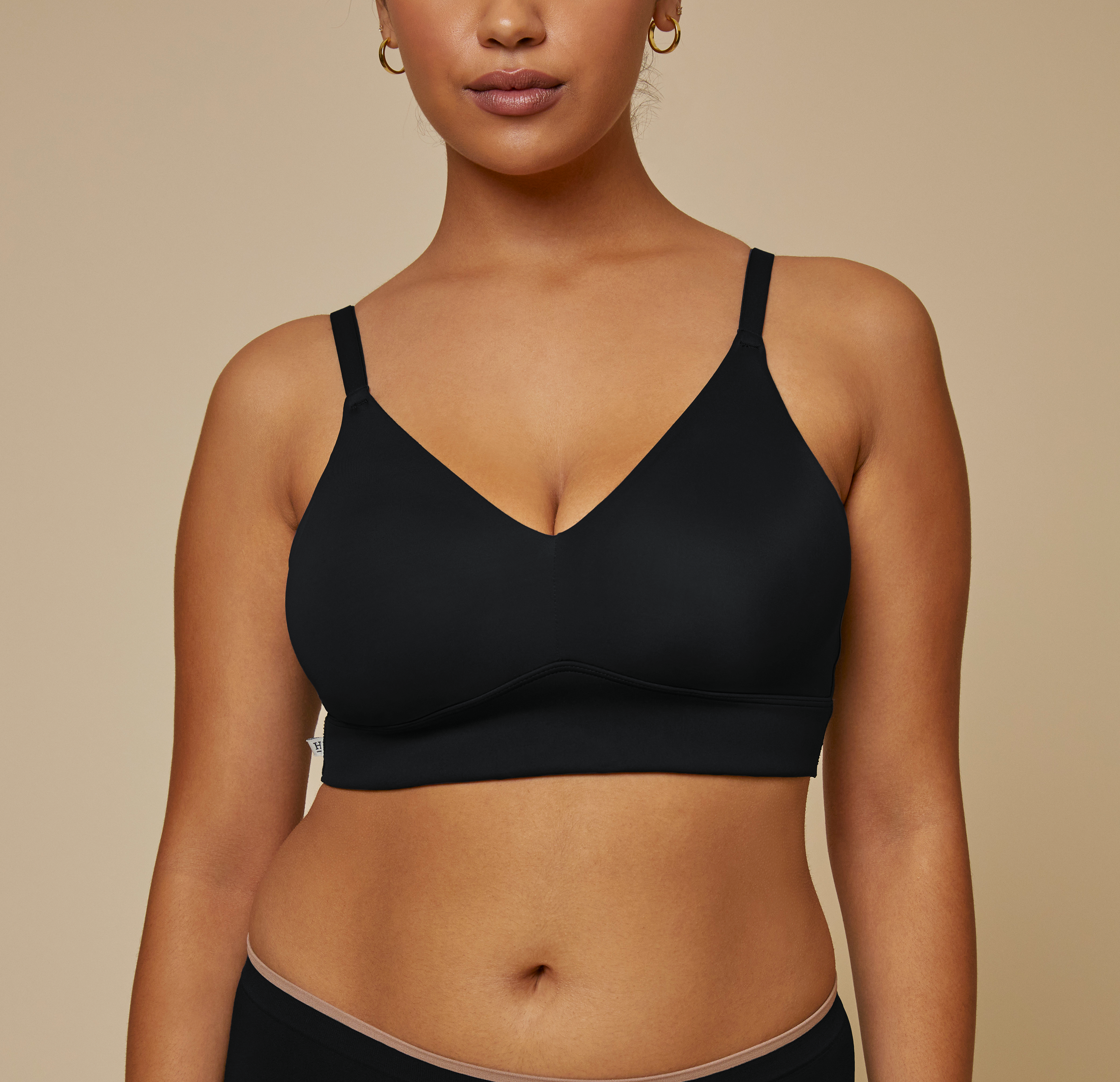 Bliss Triangle Bralette - Black for wholesale on Faire0
